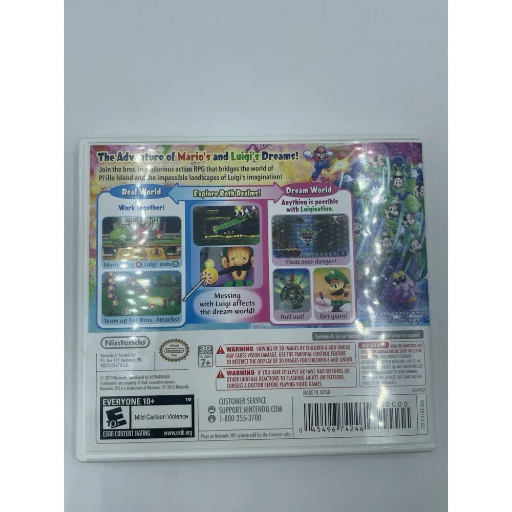Mario & Luigi: Dream Team (Nintendo 3DS, 2013) CIB EUC Complete In Box Tested